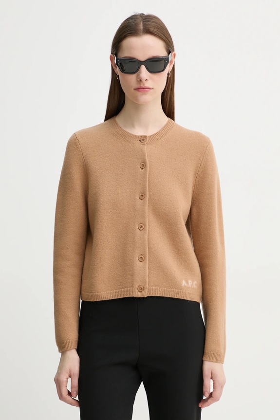 A.P.C. cardigan in lana cardigan mila lana marrone WVBDK.F22301