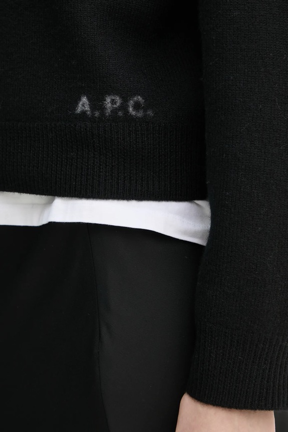 A.P.C. pulover de lana pull esther WVBDK.F23373 negru