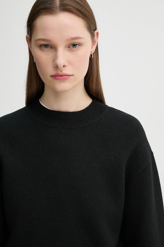 A.P.C. pulover de lana pull esther negru WVBDK.F23373