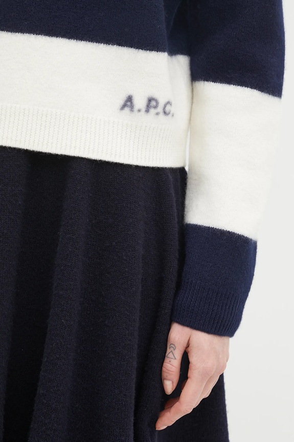 A.P.C. pulover de lână pull penny bleumarin WVBDL.F23370