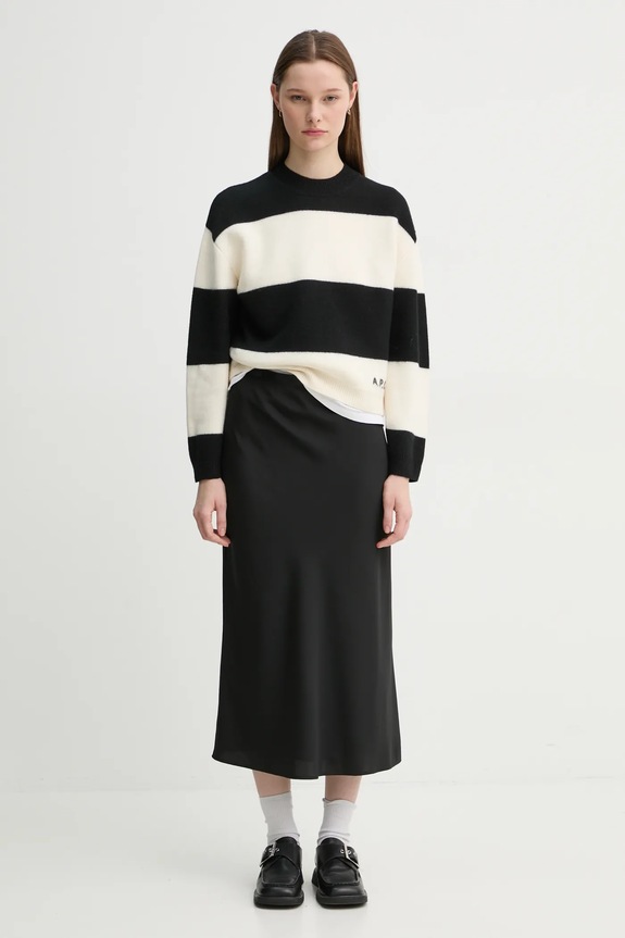 A.P.C. pulover de lana pull penny WVBDL.F23370 negru AW25