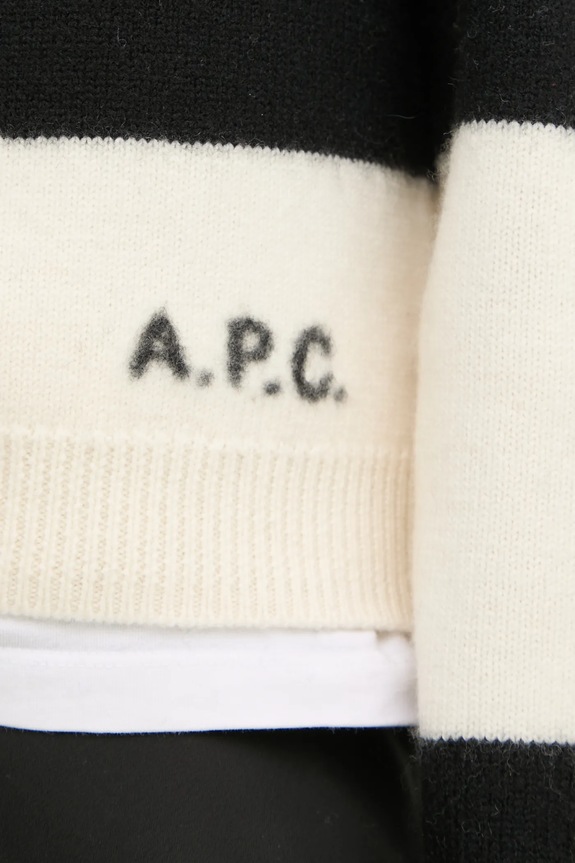 A.P.C. pulover de lana pull penny negru WVBDL.F23370