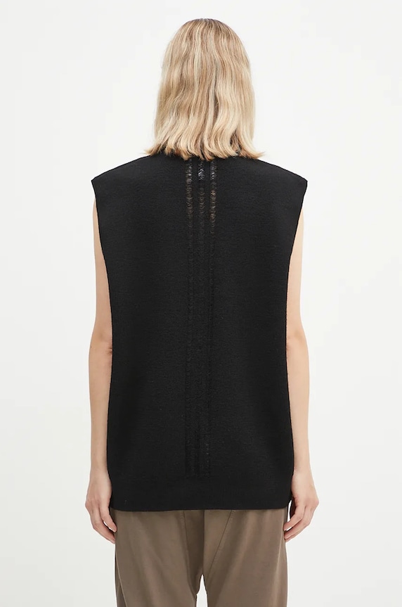 Vlněná vesta Y-3 3-S Knit Vest hladký černá IW7484