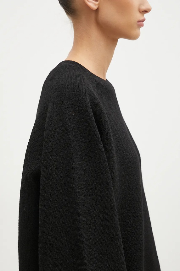 Y-3 sweter wełniany 3-S Knit Crew IW7483 czarny
