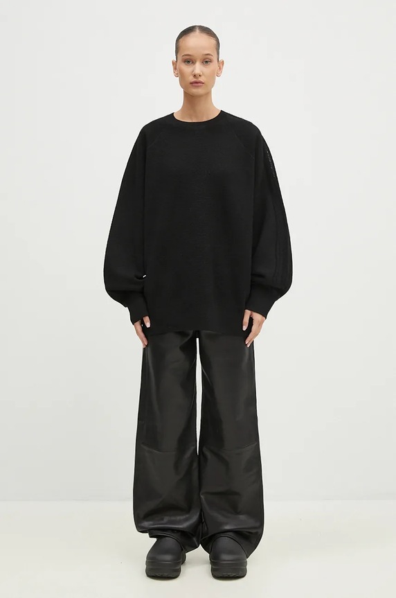 Y-3 sweter wełniany 3-S Knit Crew IW7483