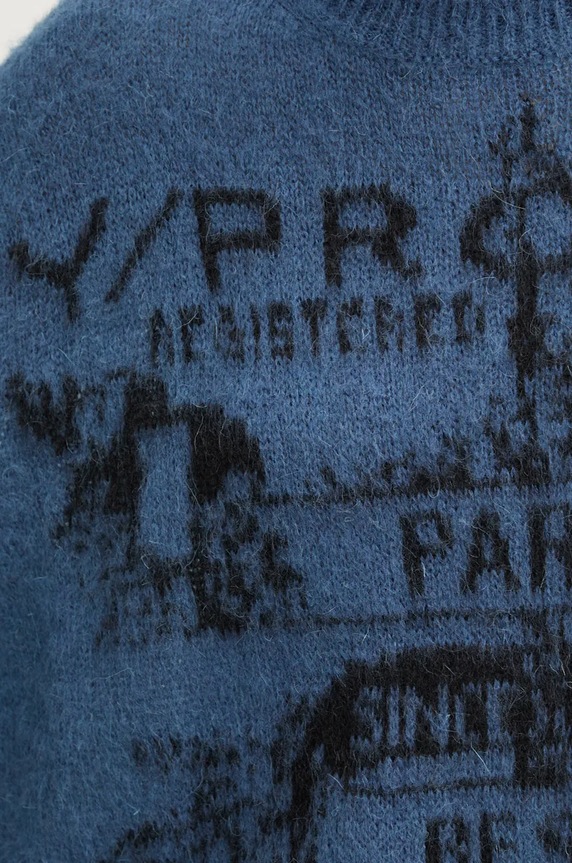Пуловер с мохер Y/Project PARIS' BEST JACQUARD PULLOVER 206SW001