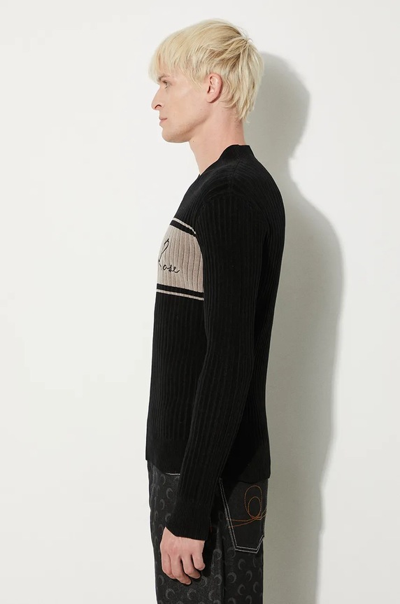 Свитер Martine Rose Chenille V-Neck Jumper чёрный 946YA02008