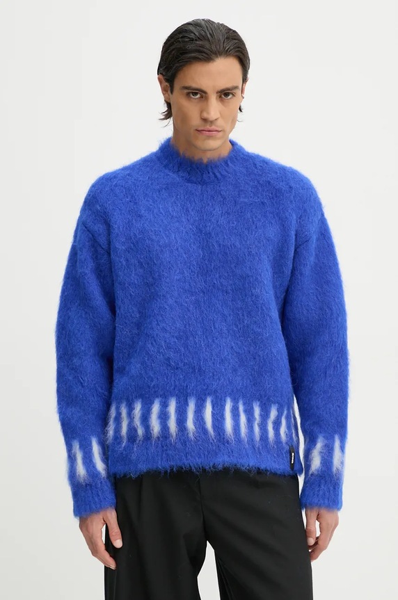 Sunnei woolen jumper RTWXKNW005 blue AW24