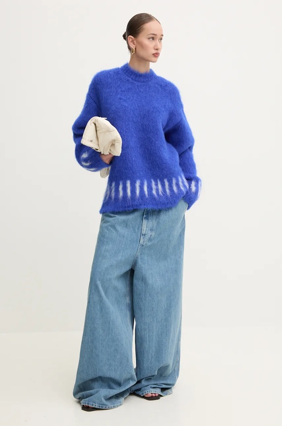 Sunnei woolen jumper RTWXKNW005 blue