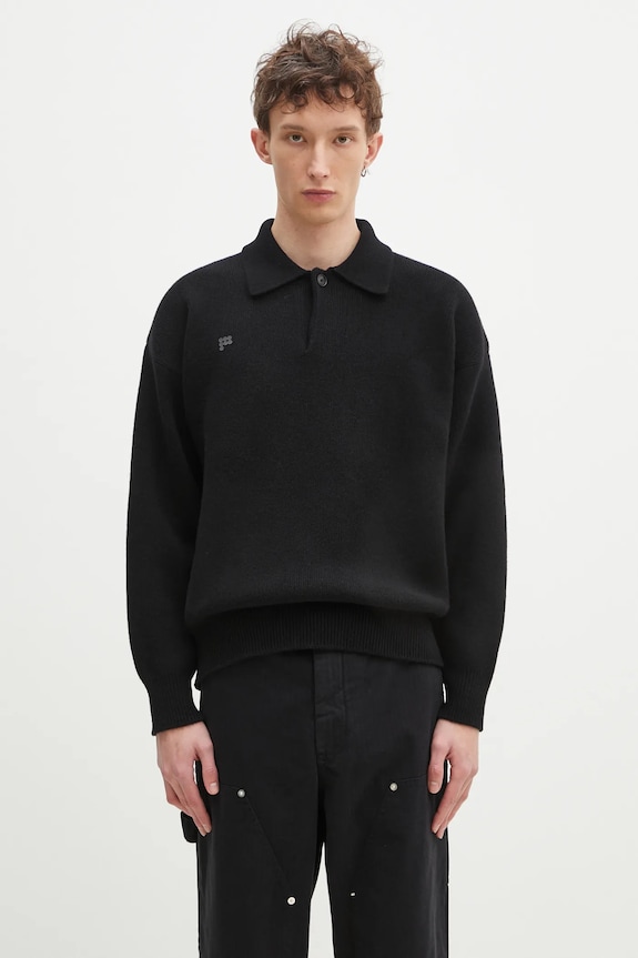 Pangaia sweter kaszmirowy gruba czarny 10001268
