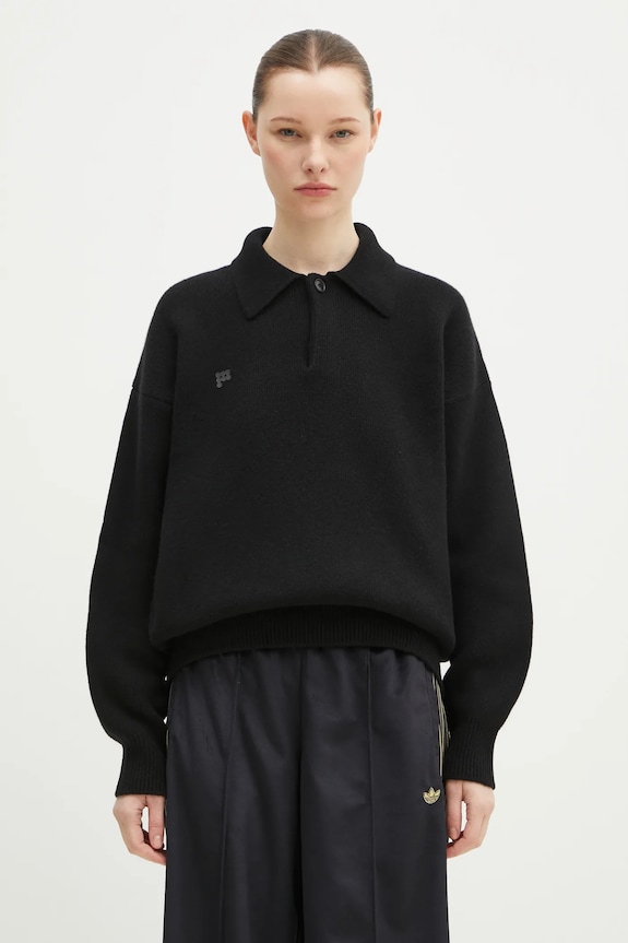Pangaia sweter kaszmirowy 10001268 czarny SS25