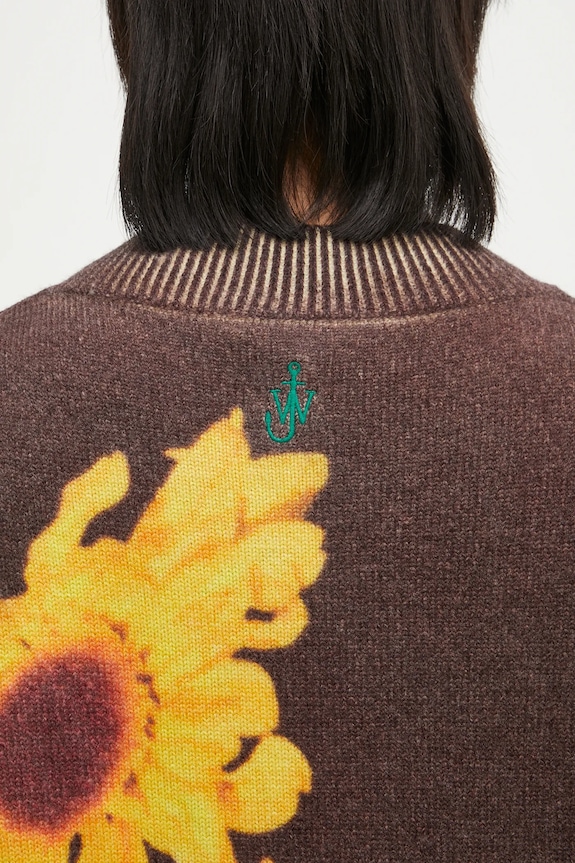 Vuneni prsluk JW Anderson Printed Vest smeđa KW1305.YN0008.685