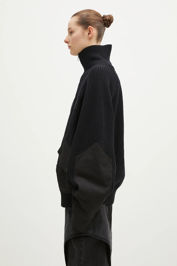 A.A. Spectrum cardigan con aggiunta di lana Saxon nero 82243310