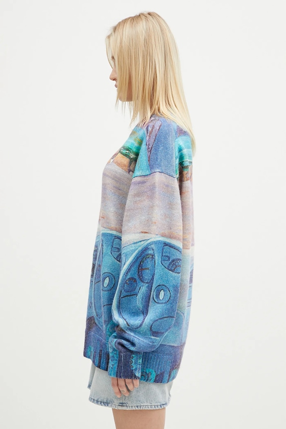 Шерстяной свитер JW Anderson Printed Jumper голубой KW1294.YN0373.835