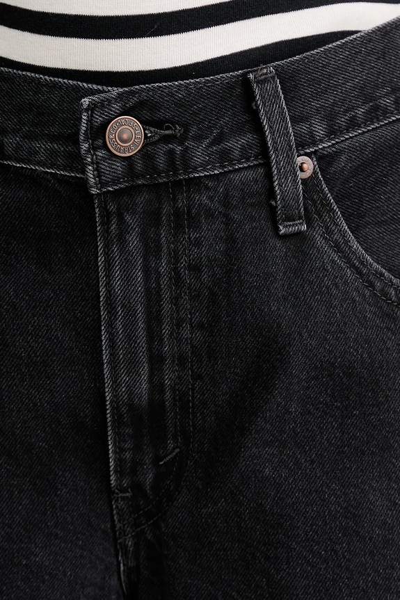 Levi's pantaloni scurți jeans BAGGY DAD negru 000MJ
