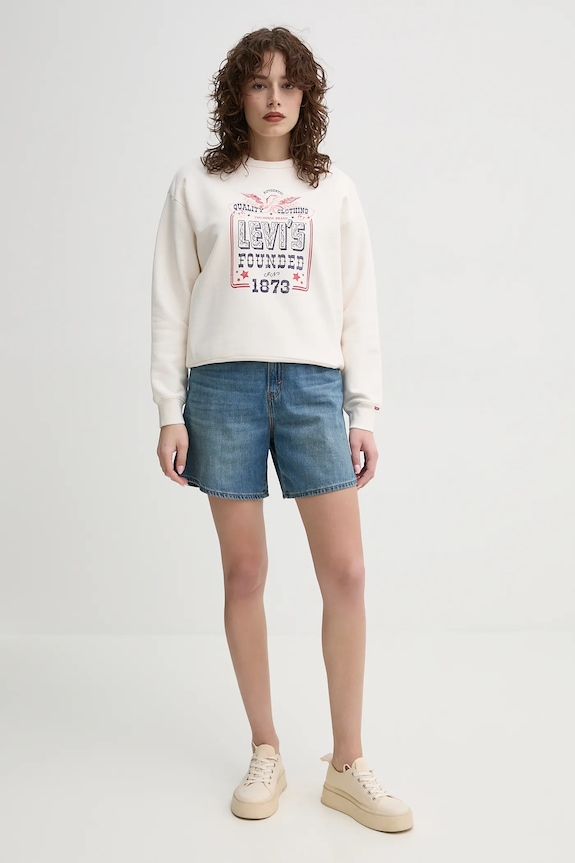 Levi's pantaloni scurti jeans HIGH BAGGY SHORT A9311 albastru AA00