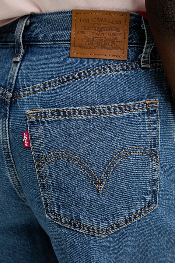 Levi's kratke hlače za žene traper HIGH BAGGY SHORT plava A9311