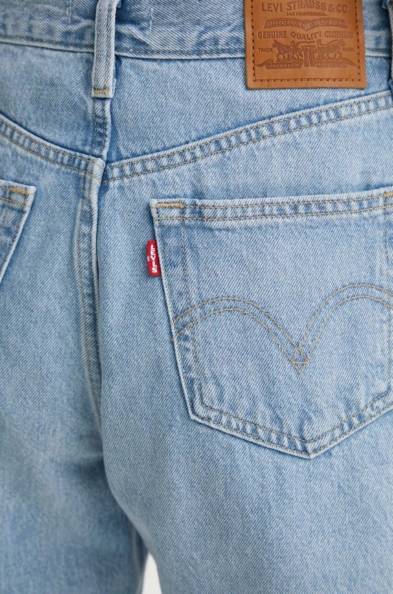 Rifľové krátke nohavice Levi's HIGH BAGGY SHORT modrá A9311