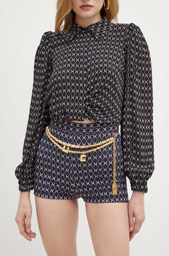 Kraťasy Elisabetta Franchi high černá SHS0146E2