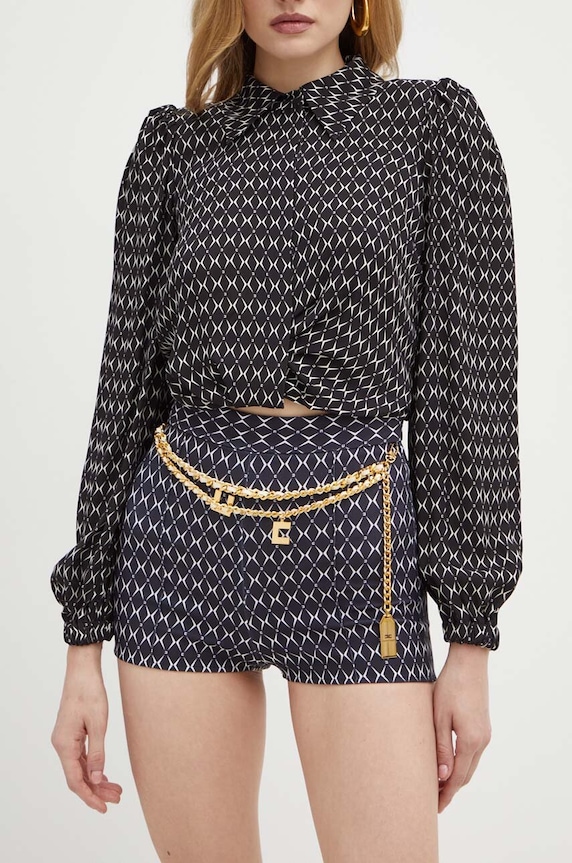 Kraťasy Elisabetta Franchi high černá SHS0146E2