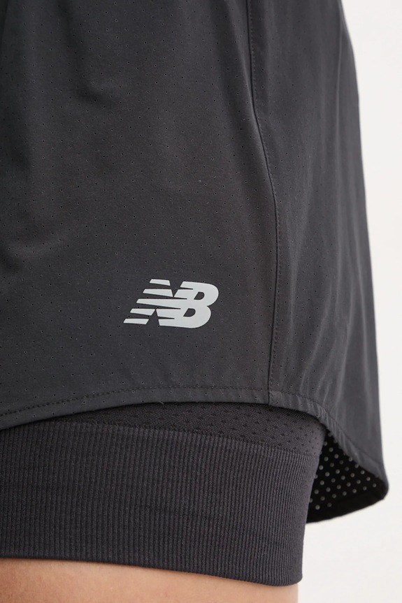 New Balance rövidnadrág futáshoz fekete WS41287BK