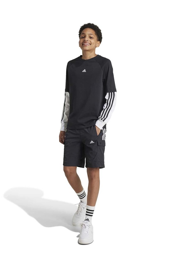 Παιδικό σορτς adidas JAM WV CRG SH εμπριμέ μαύρο IV7050