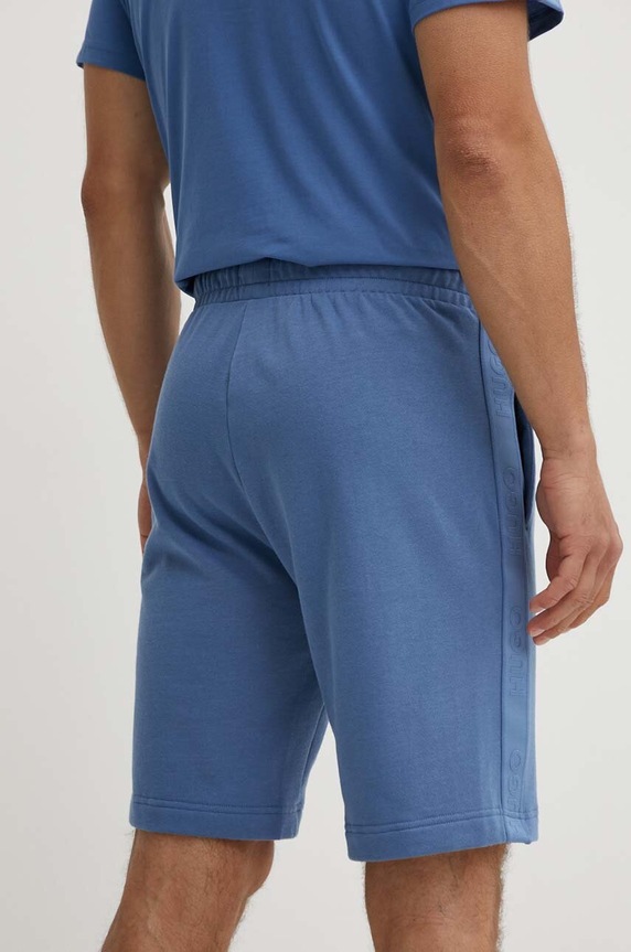 Odzież HUGO szorty bawełniane lounge 50520492 niebieski