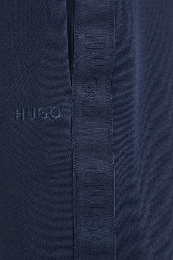 Společenské bavlněné šortky HUGO námořnická modř 50520492
