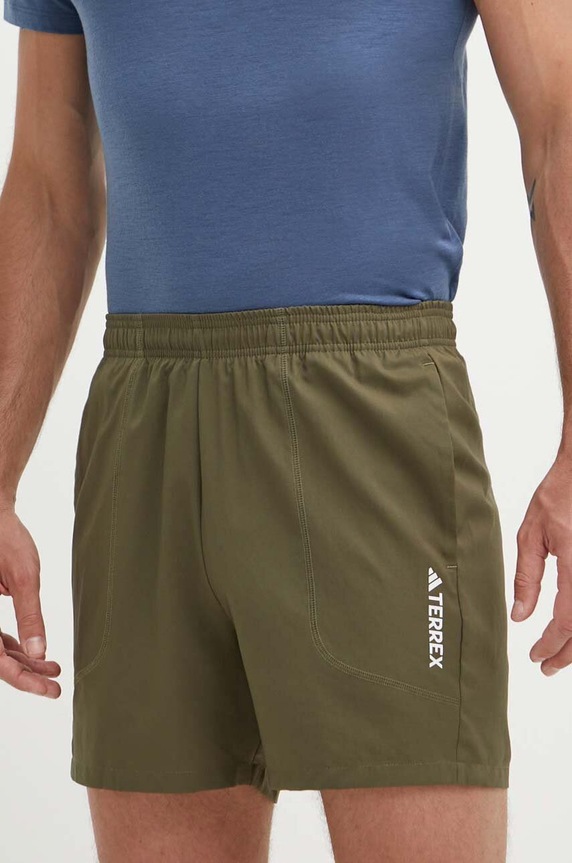 Kratke outdoor hlače adidas TERREX Multi bez uzorka zelena IP6865