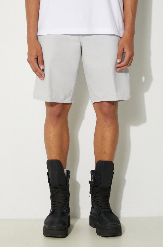 Carhartt WIP szorty bawełniane Single Knee Short gładkie szary I027942.29J02