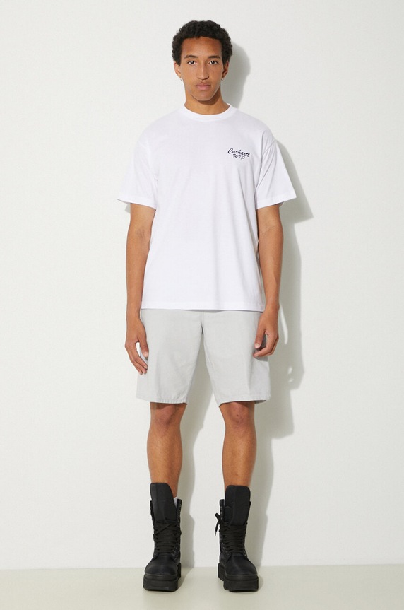 Carhartt WIP szorty bawełniane Single Knee Short I027942.29J02 szary AW24