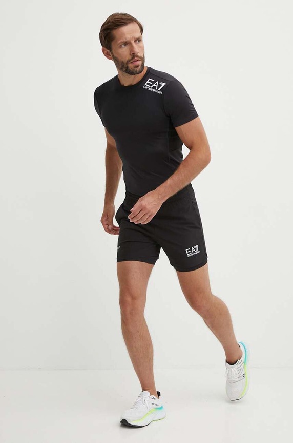 Kratke hlače za trening EA7 Emporio Armani PNBXZ.8NPS09.1200 crna AW25