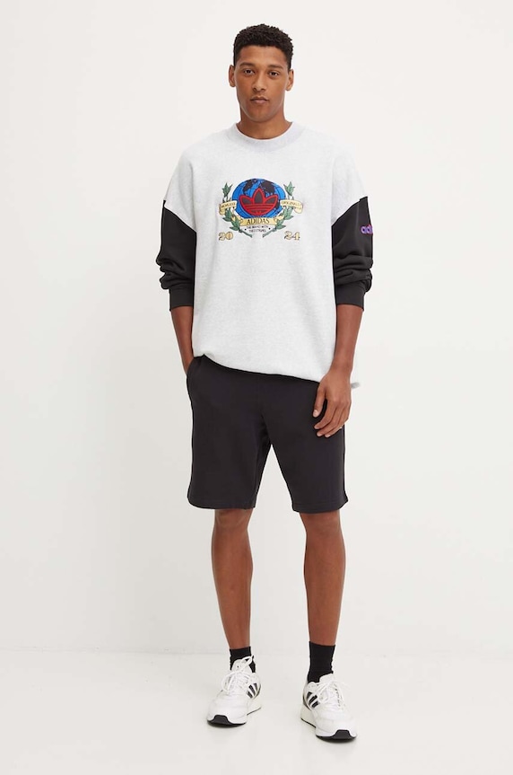 adidas Originals pantaloni scurți din bumbac Essential IY8520 negru AW24