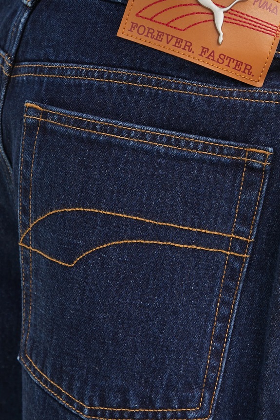 Bavlněné riflové kraťasy Puma PUMA X A$AP ROCKY Denim Short námořnická modř 631066