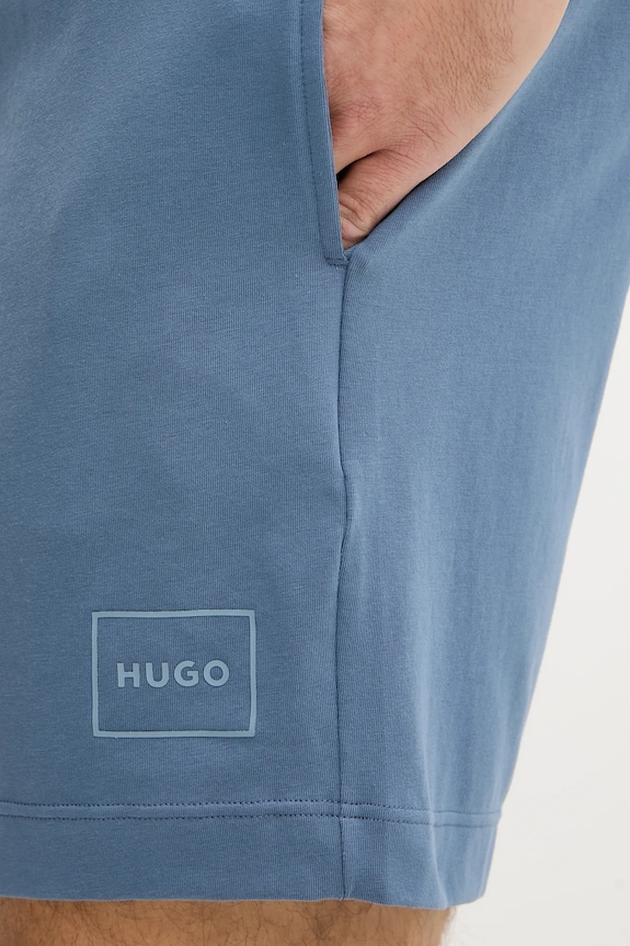 Îmbrăcăminte HUGO pantaloni scurți de pijama bărbați cu bumbac Laze Shorts CW 50525247 albastru