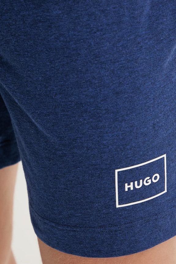 HUGO szorty piżamowe męskie z bawełną Laze Shorts CW granatowy 50525247