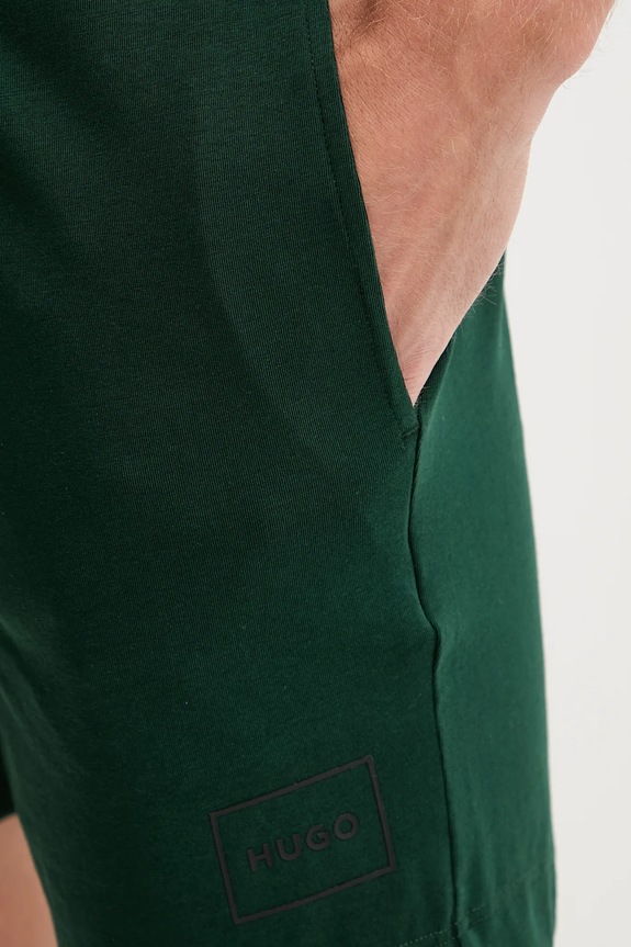 HUGO pyžamové šortky pánske s bavlnou Laze Shorts CW 50525247 zelená