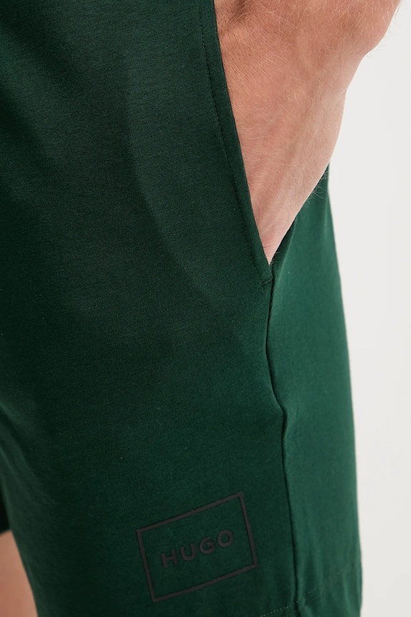 HUGO pyžamové šortky pánske s bavlnou Laze Shorts CW 50525247 zelená
