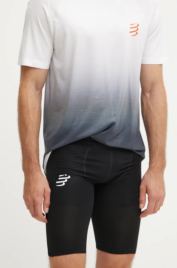 Bežecké šortky Compressport Run Under Control s elastanom čierna AM00022B