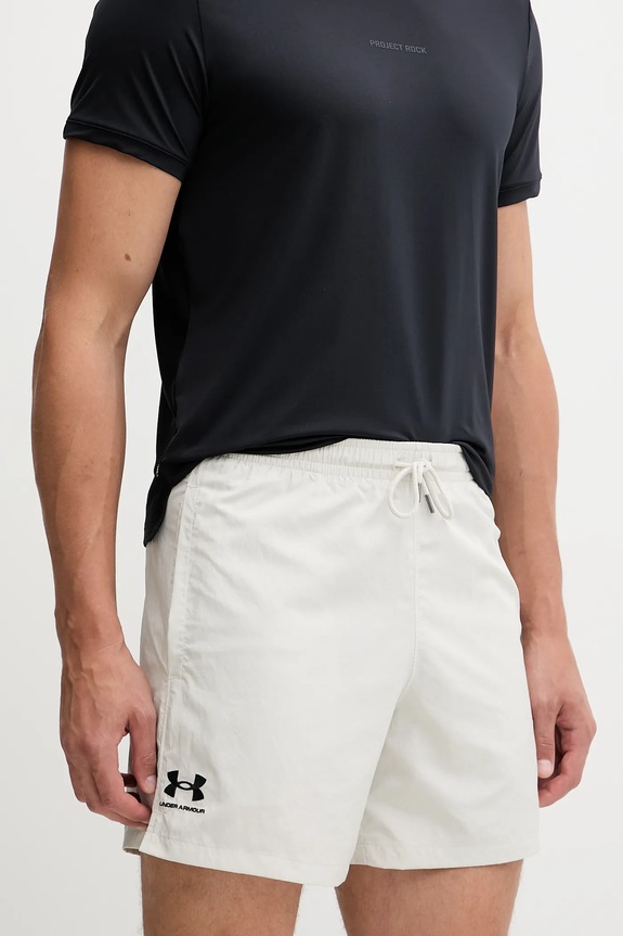 Under Armour edzős rövidnadrág Icon Volley sima szürke 1377191