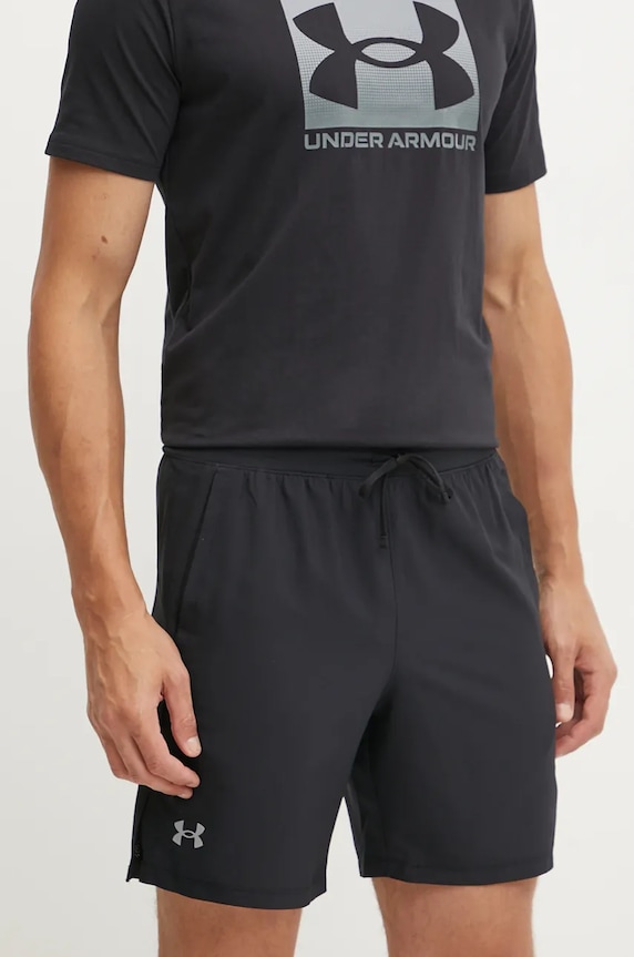 Σορτς τρεξίματος Under Armour Launch 7 Unlined ύφασμα μαύρο 1382622001