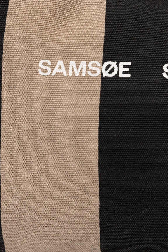Samsoe Samsoe torebka bawełniana SAFRINKA czarny F24200050