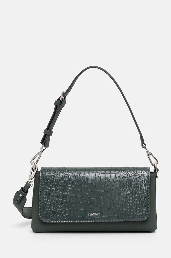 Calvin Klein torebka nie mieści A4 zielony K60K612111