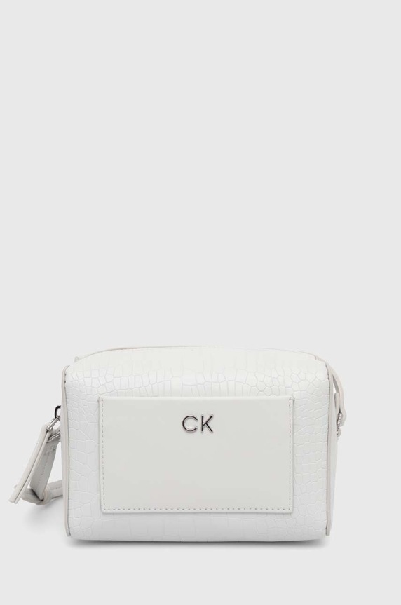 Kabelka Calvin Klein imitácia kože modrá K60K612140