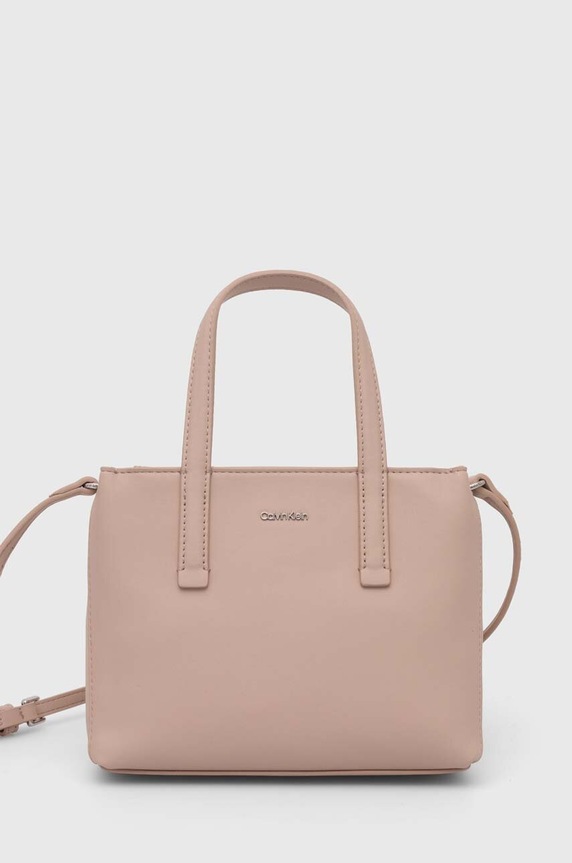 Kabelka Calvin Klein imitácia kože ružová K60K612170
