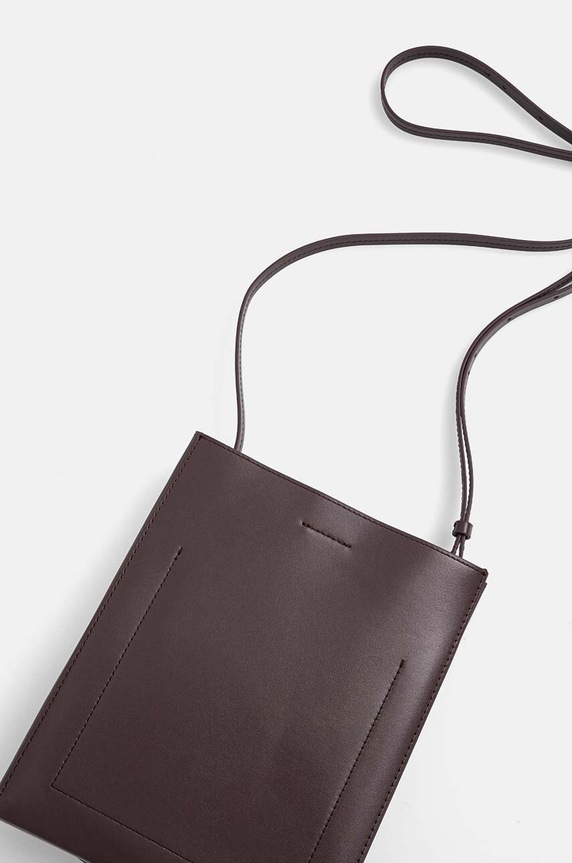 Doplnky Kožená kabelka Calvin Klein K60K612649 hnedá