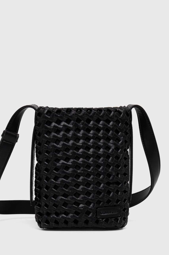 Calvin Klein torebka nie mieści A4 czarny K60K612172