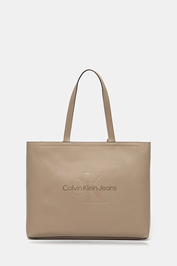 Kabelka Calvin Klein Jeans béžová K60K612222