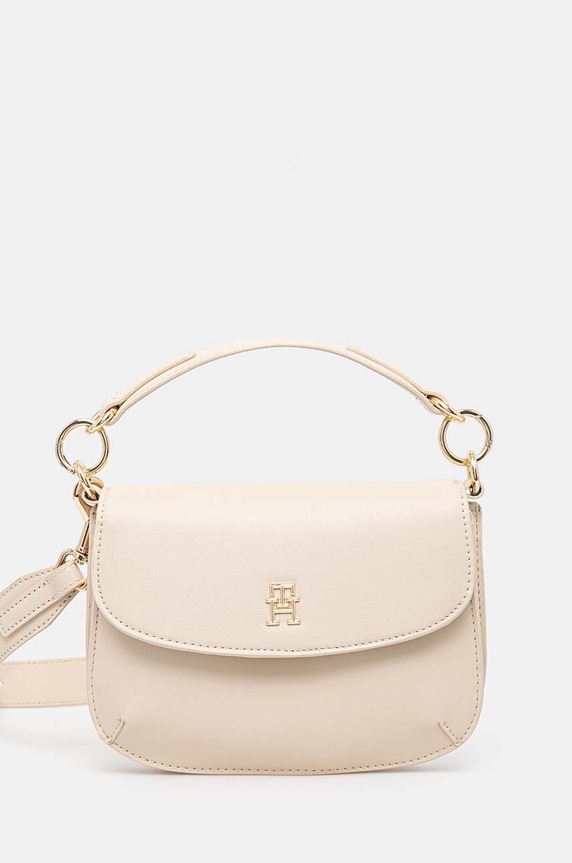 Tommy Hilfiger torebka nie mieści A4 beżowy AW0AW16686