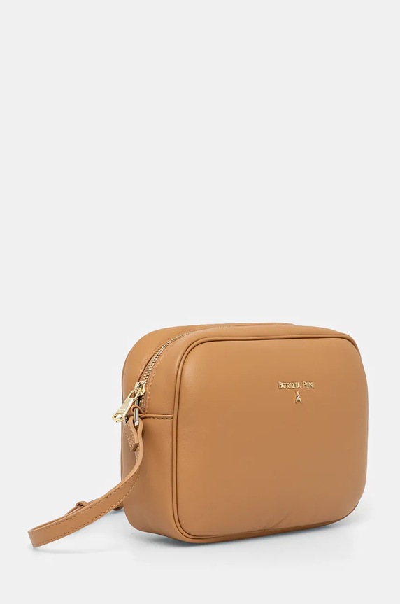 Kožená kabelka Patrizia Pepe 8B0192.L113 béžová AW24